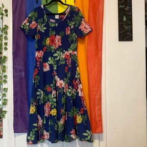 Blair Petite Floral Dress w/ Smocked Bodice